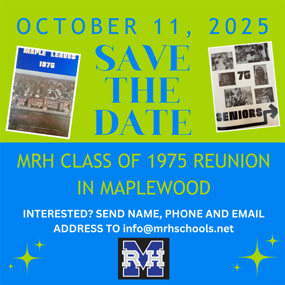 Class of '75 reunion set for October 11, 2025